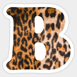 Letter B leopard print Sticker